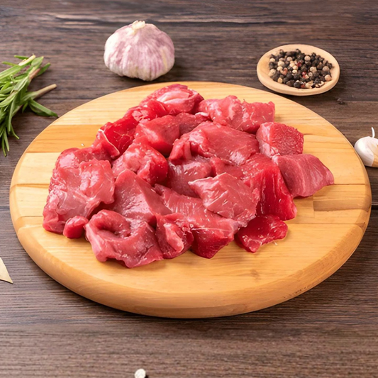 Fresh Mutton Boneless Small Cubes Local